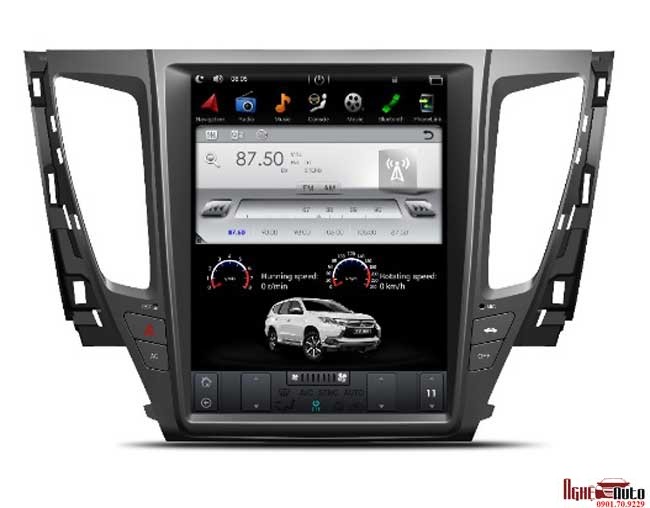 DVD Tesla cho xe Mitsubishi Pajero Sport