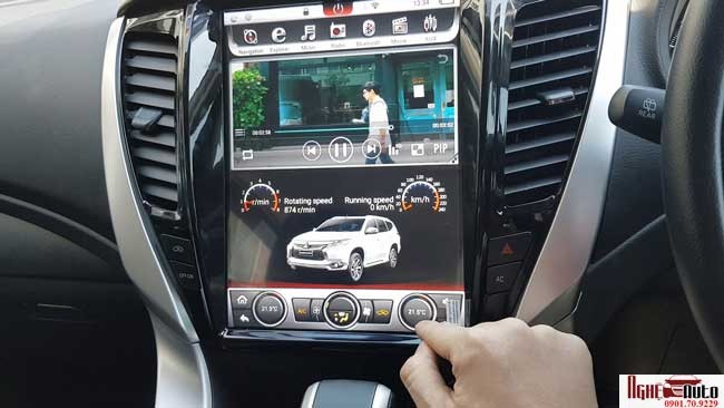 DVD Tesla cho xe Mitsubishi Pajero Sport