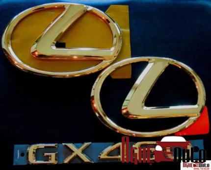 Mẫu logo mạ vàng theo xe Lexus cao cấp| Nghệ Auto