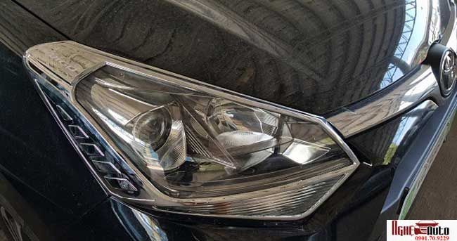 Viền đèn pha mạ crom Toyota Wigo 2018 2019 